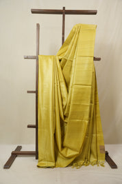 Yellow Tussar Silk Saree - SRYTSS1842