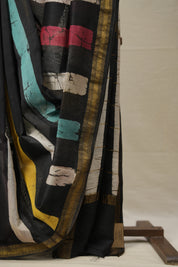 Multicolour HBP Cotton Silk Saree With Maheshwari Border - SRMCSS1315