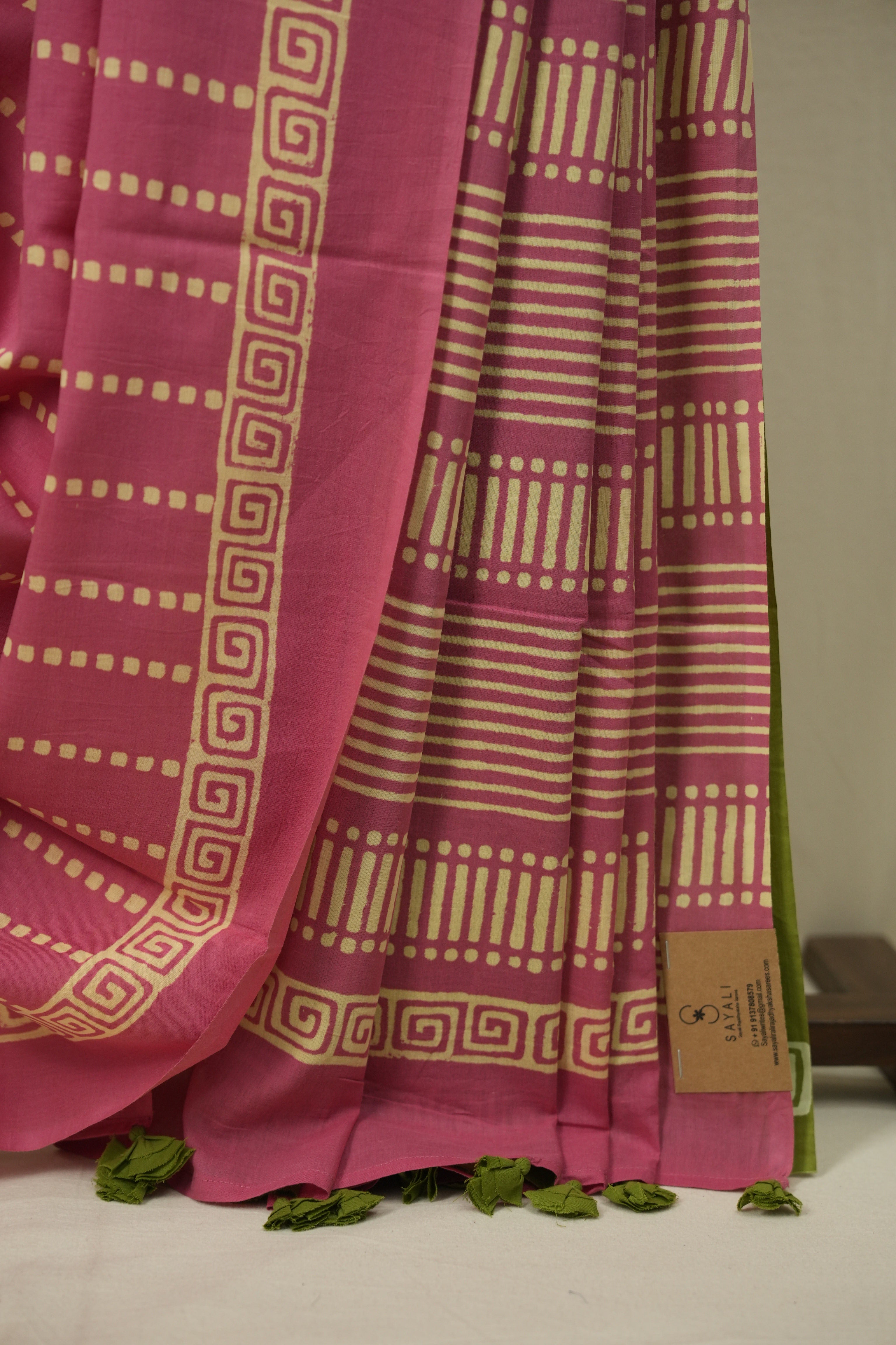 Mauve HBP Cotton Saree - SRMCS3536