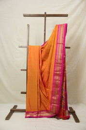 Two Tone Orange Silk Paithani Saree - SRTTOSPS764