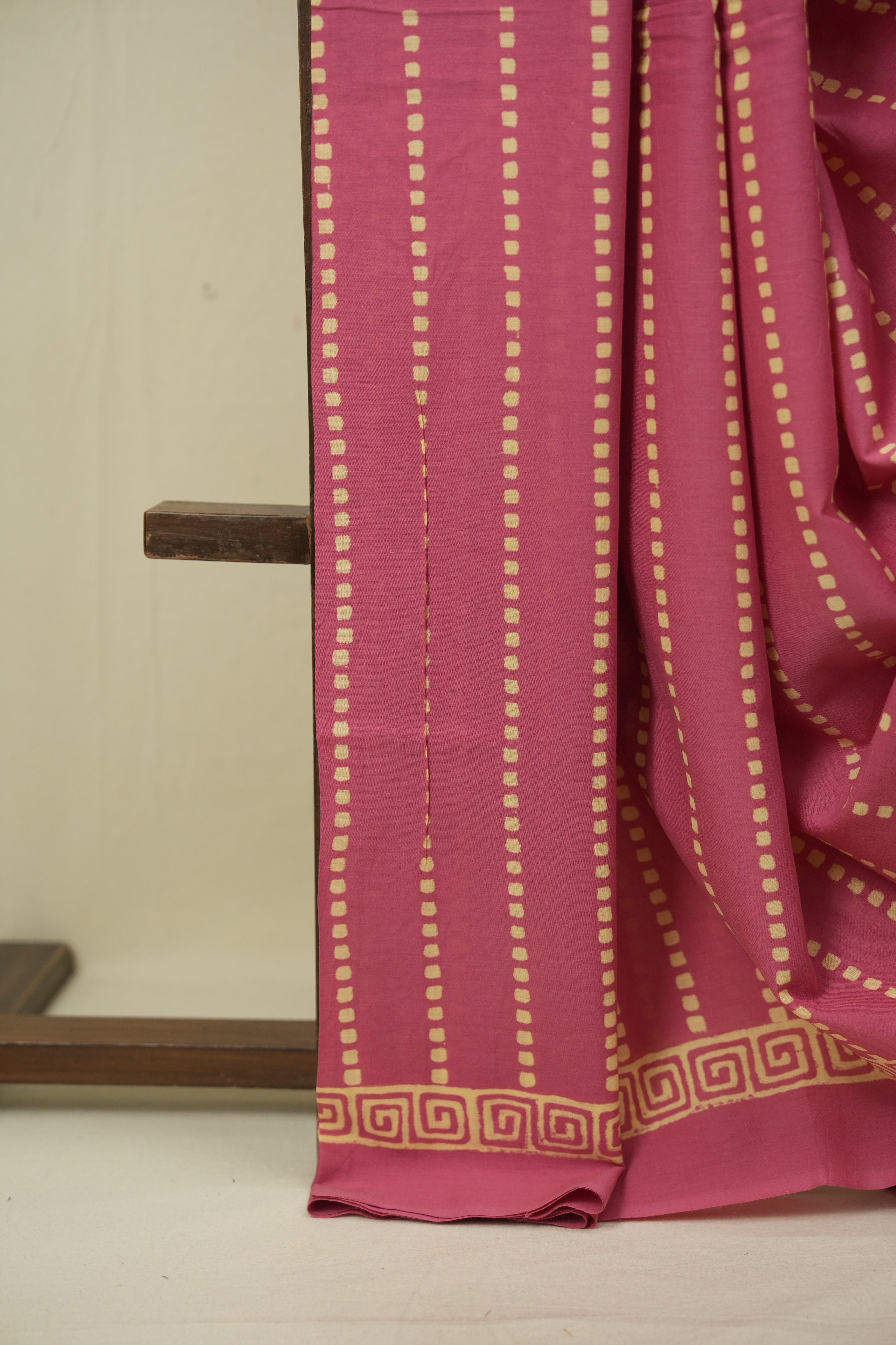 Mauve HBP Cotton Saree - SRMCS3536