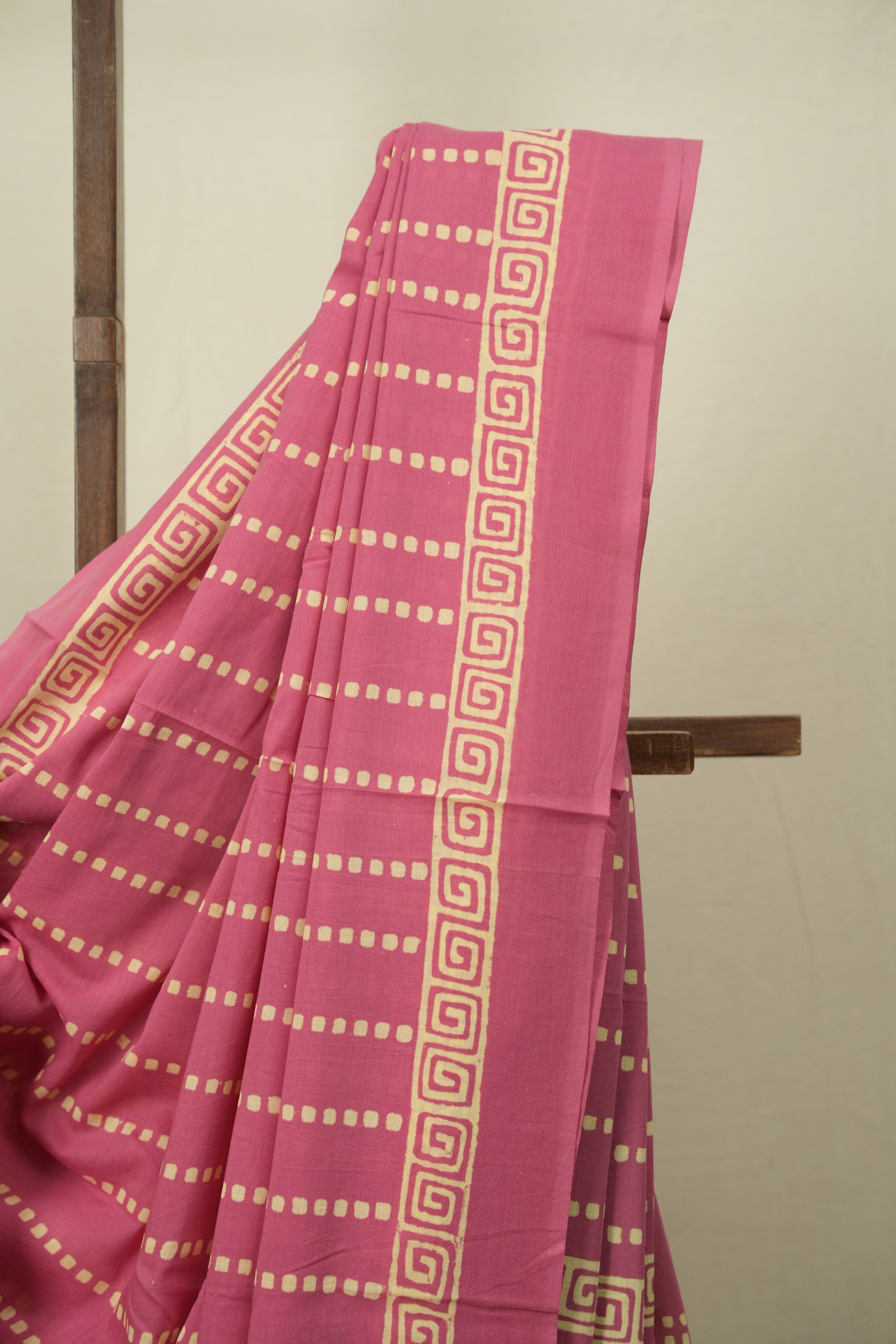 Mauve HBP Cotton Saree - SRMCS3536