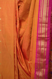 Two Tone Orange Silk Paithani Saree - SRTTOSPS764