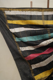 Multicolour HBP Cotton Silk Saree With Maheshwari Border - SRMCSS1315