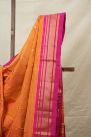 Two Tone Orange Silk Paithani Saree - SRTTOSPS764