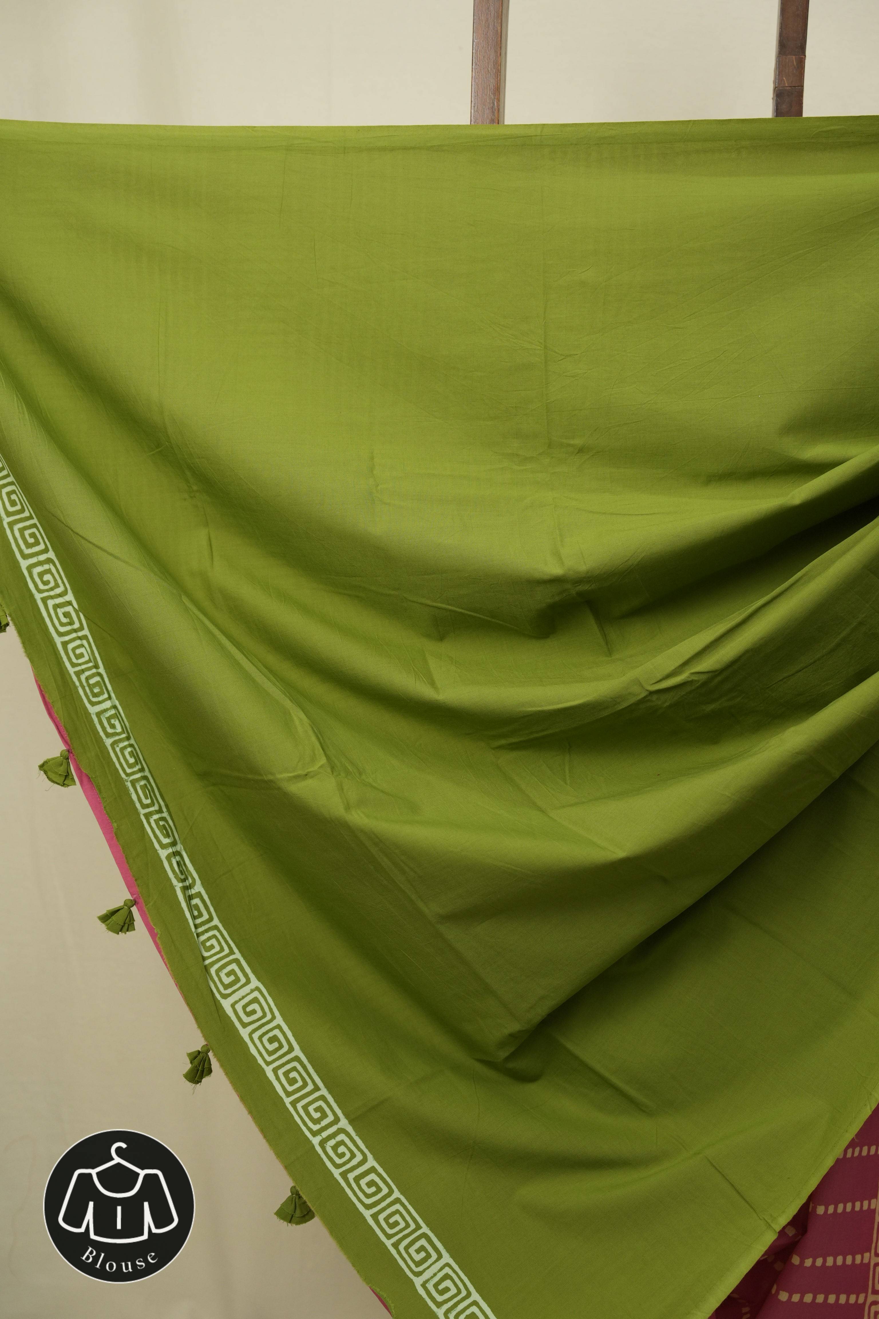 Mauve HBP Cotton Saree - SRMCS3536