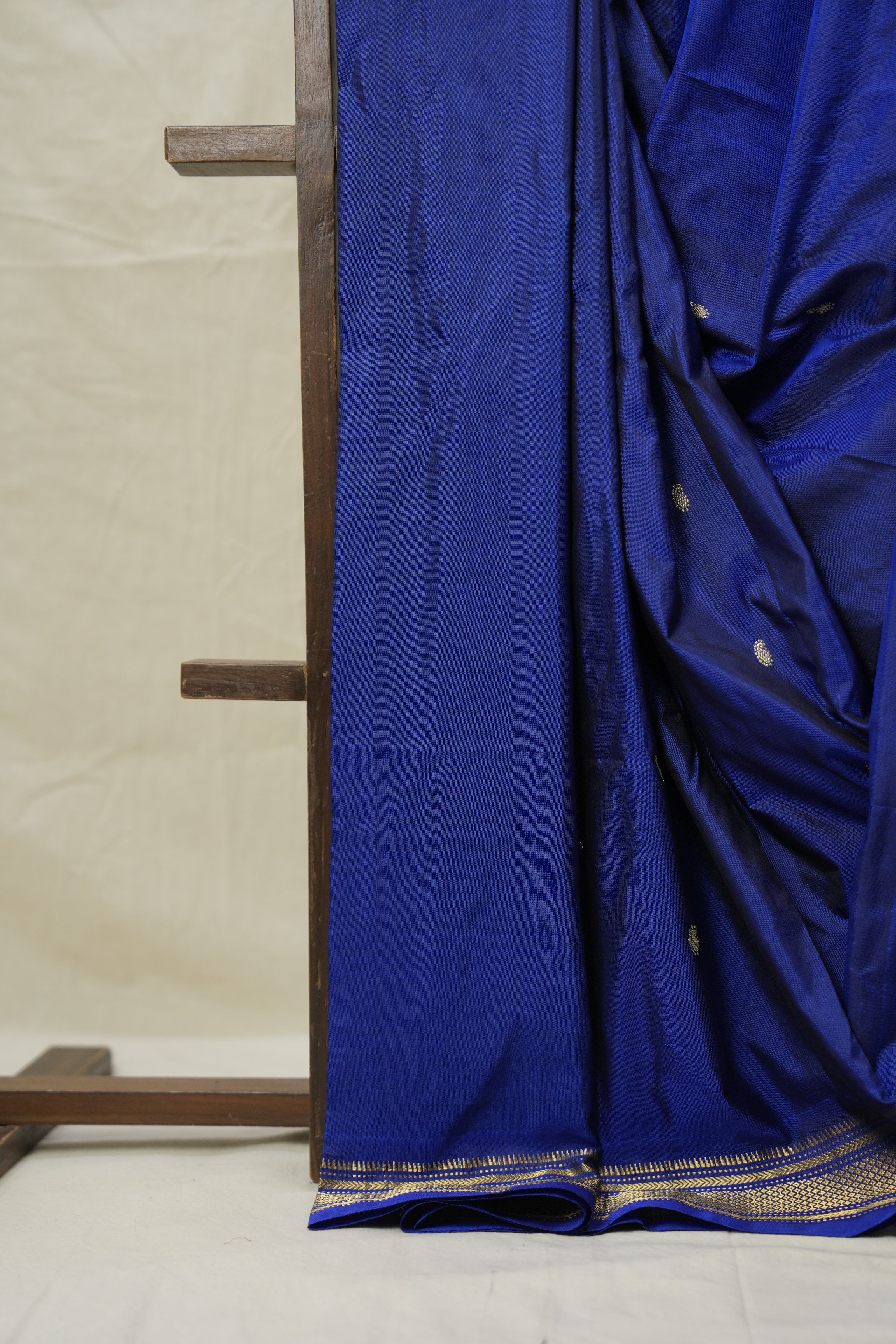 Navy Blue Silk Paithani Saree - SRNBSPS772