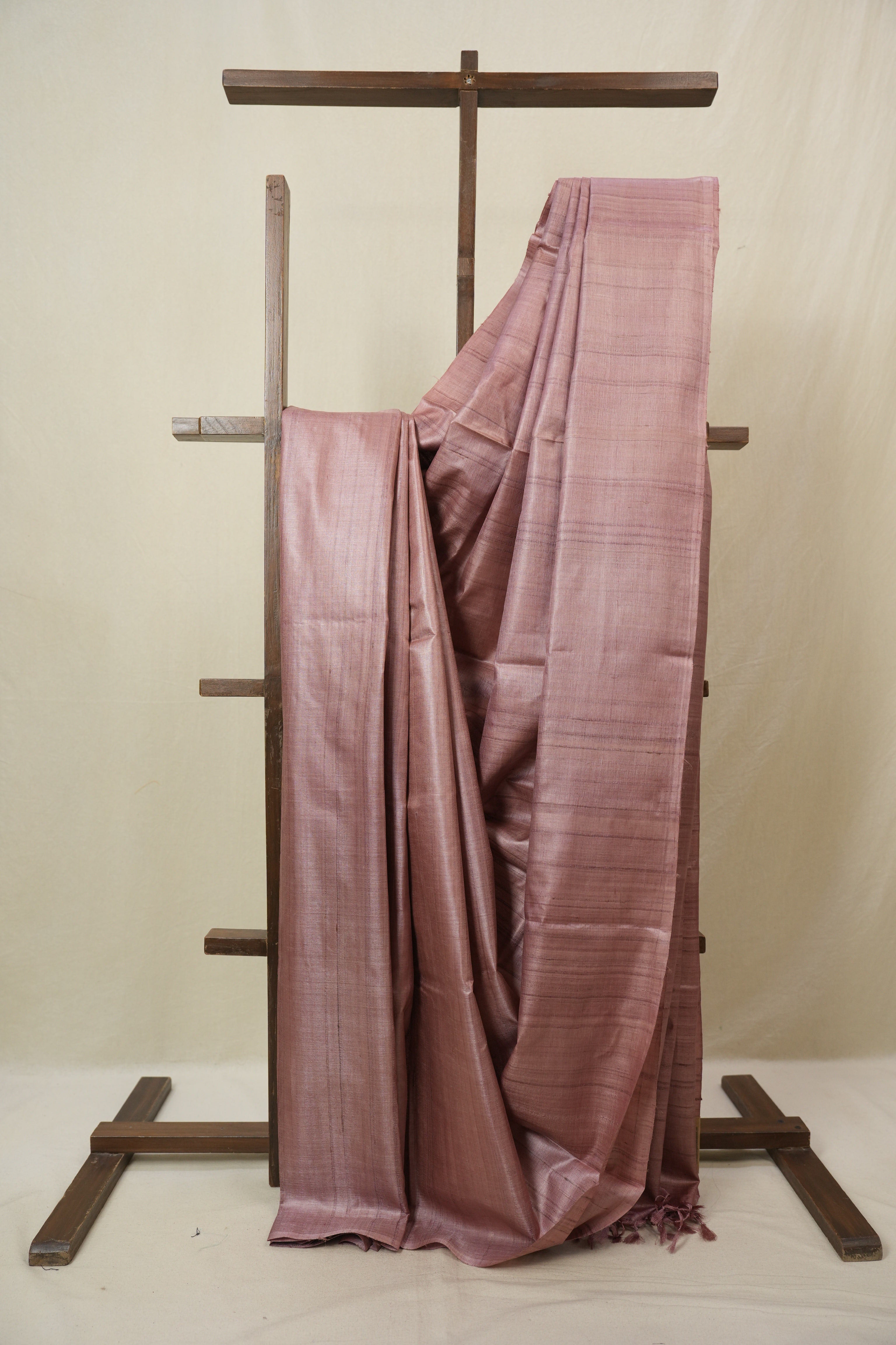 Pink Tussar Silk Saree - SRPTSS1838