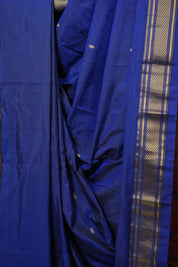 Navy Blue Silk Paithani Saree - SRNBSPS772