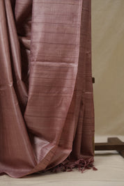 Pink Tussar Silk Saree - SRPTSS1838