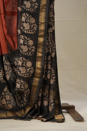 Red HBP Cotton Silk Saree With Maheshwari Border - SRRCSS1294