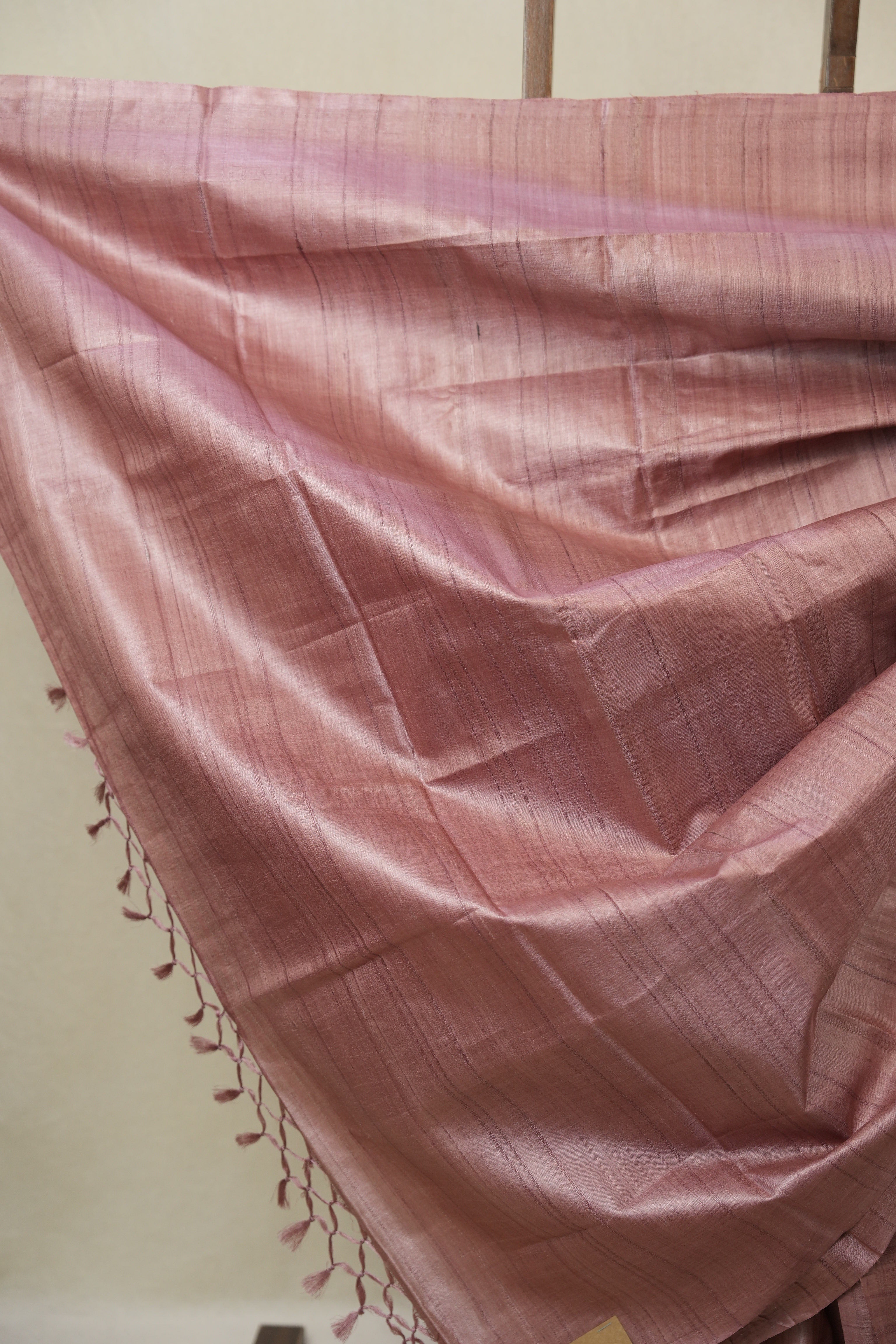 Pink Tussar Silk Saree - SRPTSS1838