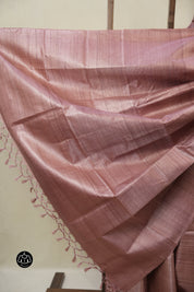 Pink Tussar Silk Saree - SRPTSS1838