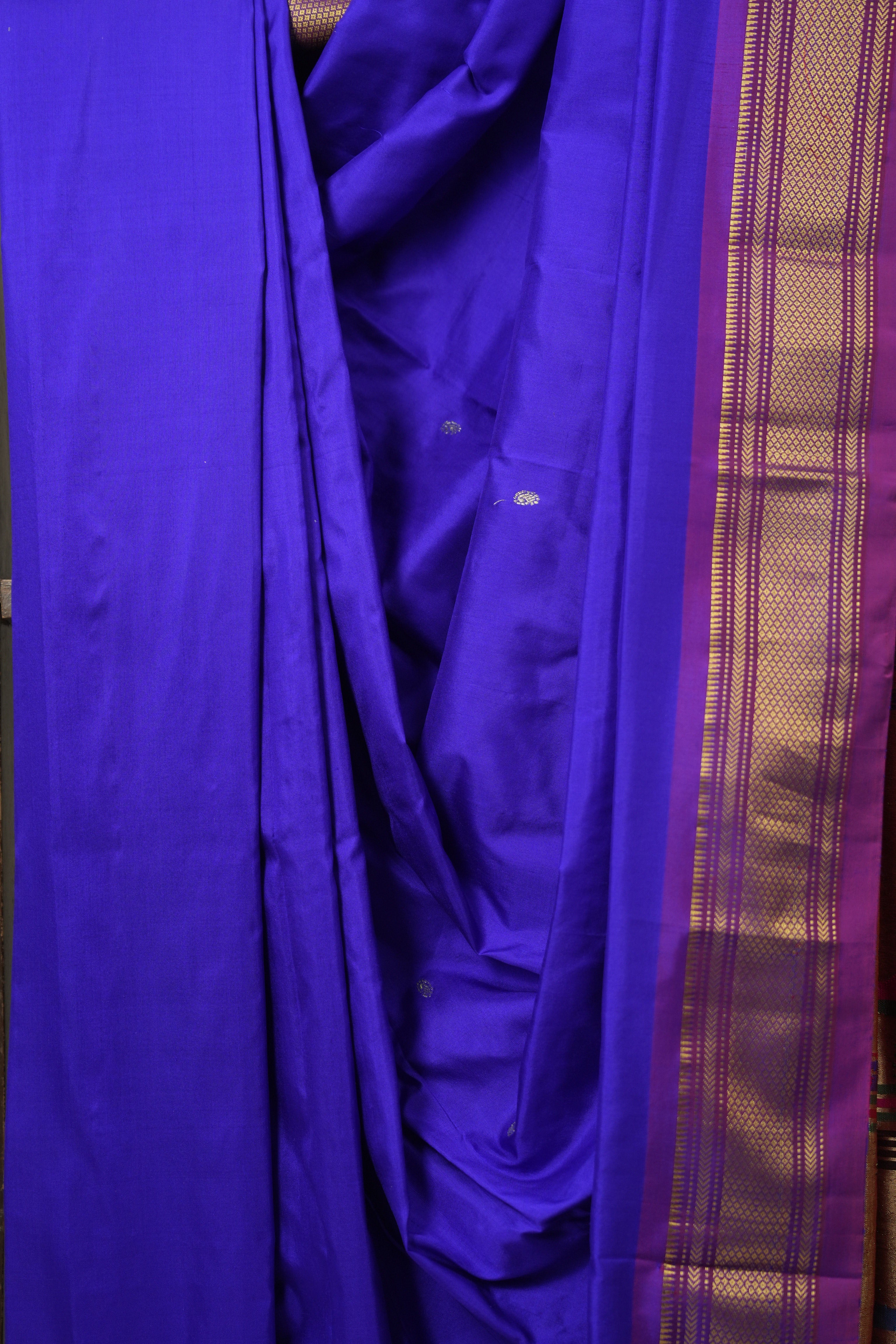 Blue Silk Paithani Saree - SRBSPS773