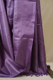 Purple Tussar Silk Saree - SRYTSS1841