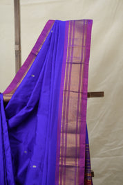 Blue Silk Paithani Saree - SRBSPS773