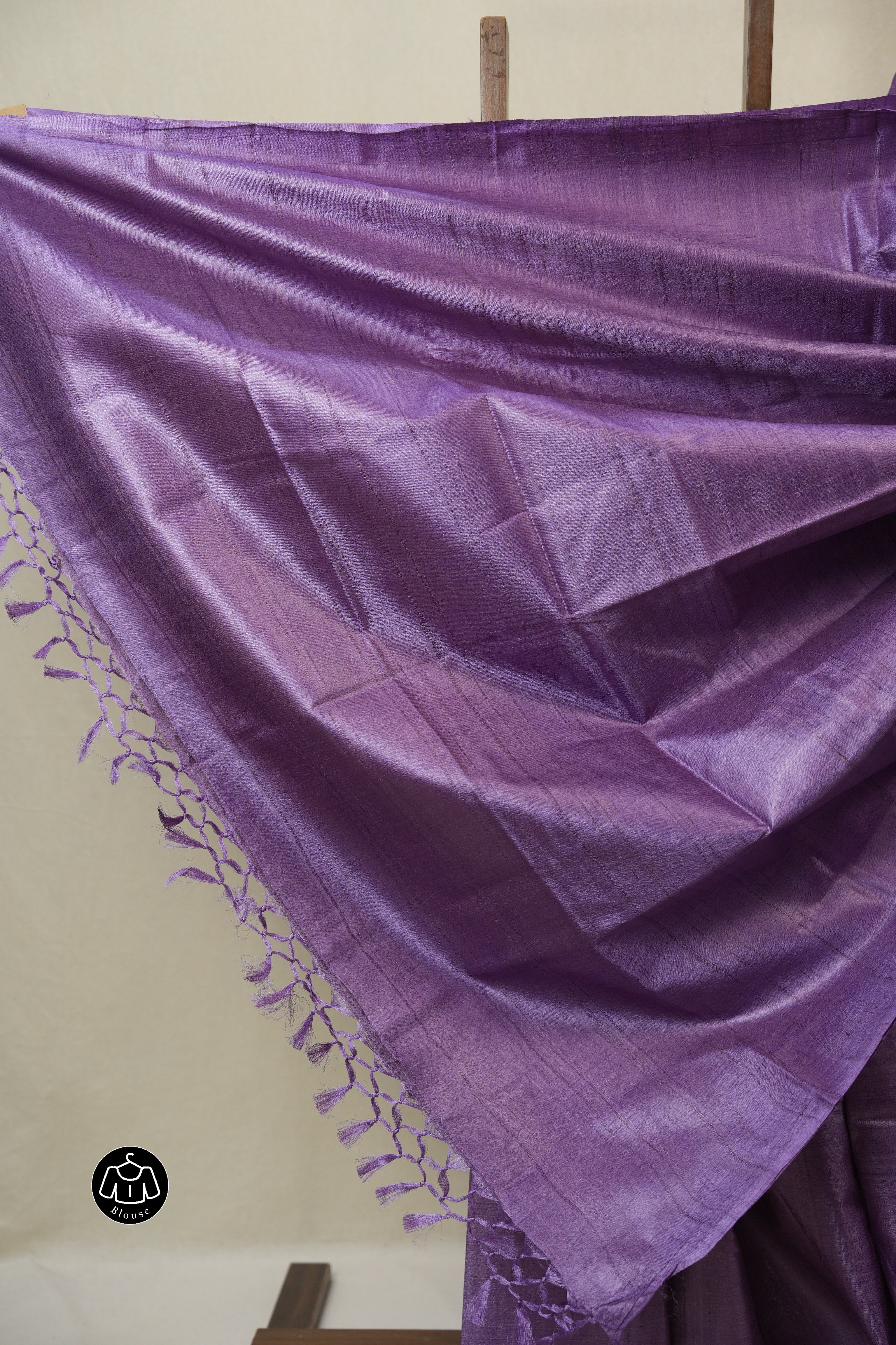 Purple Tussar Silk Saree - SRYTSS1841