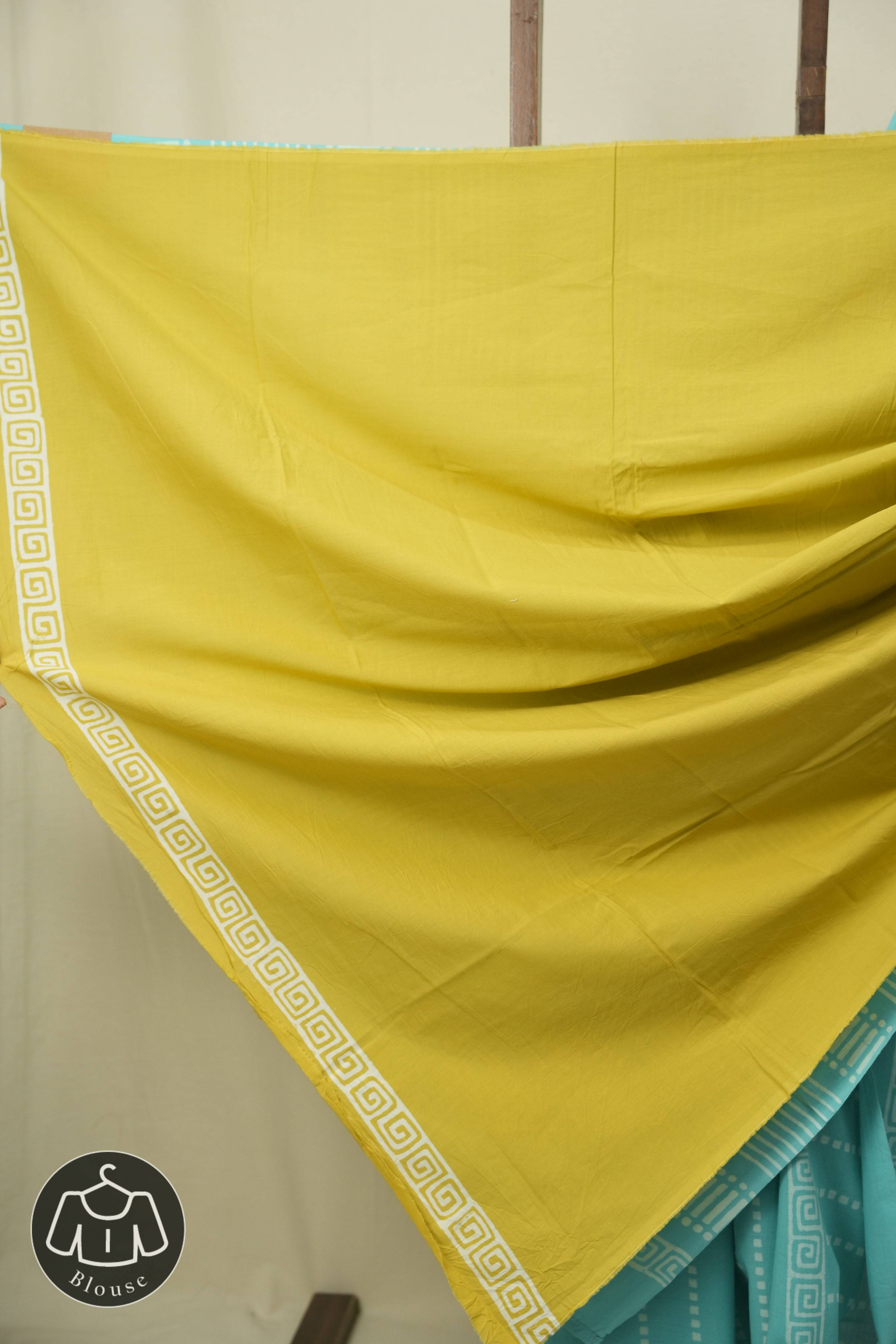 Sea Blue HBP Cotton Saree - SRSBCS3532