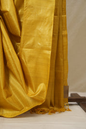 Yellow Tussar Silk Saree - SRYTSS1840