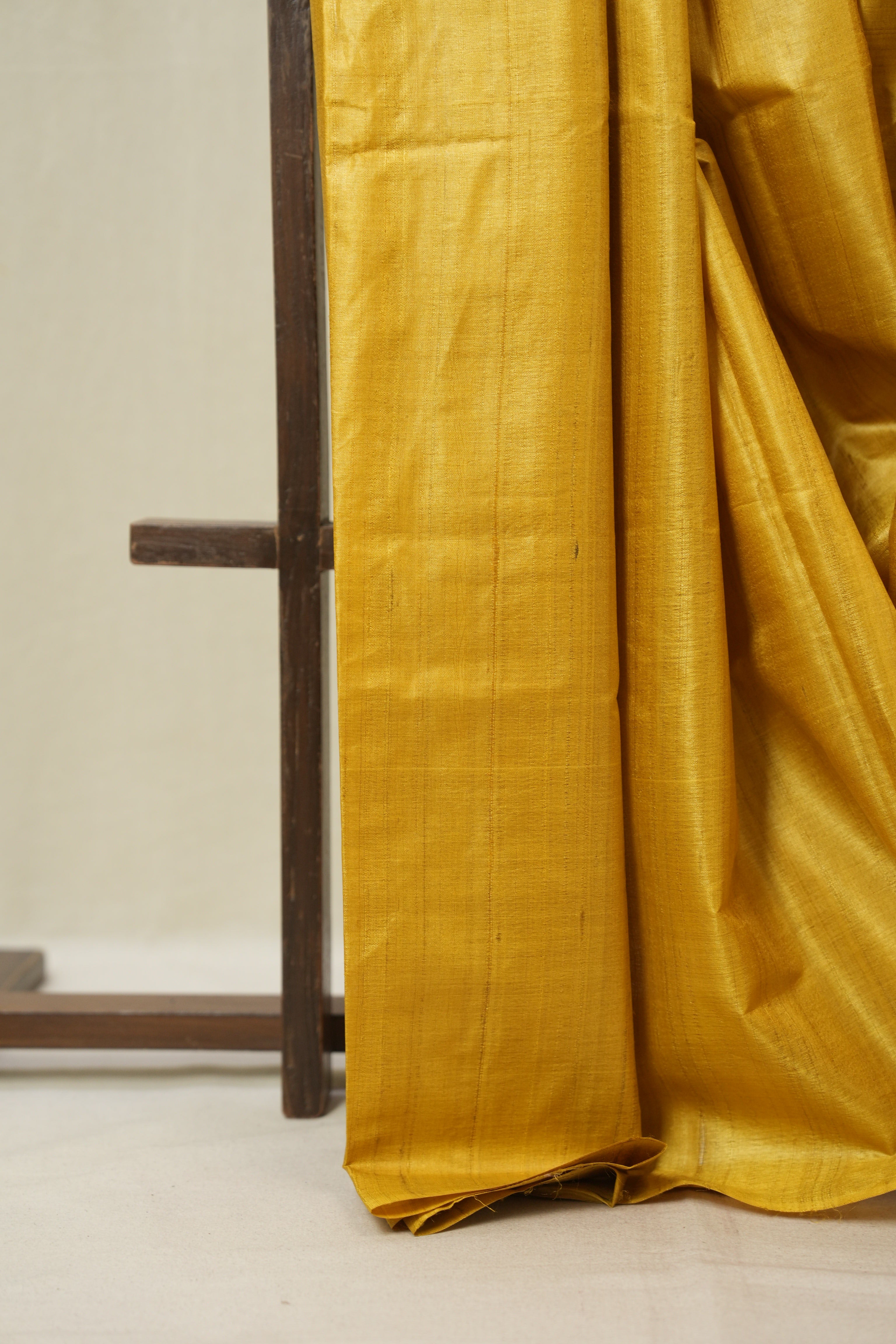 Yellow Tussar Silk Saree - SRYTSS1840