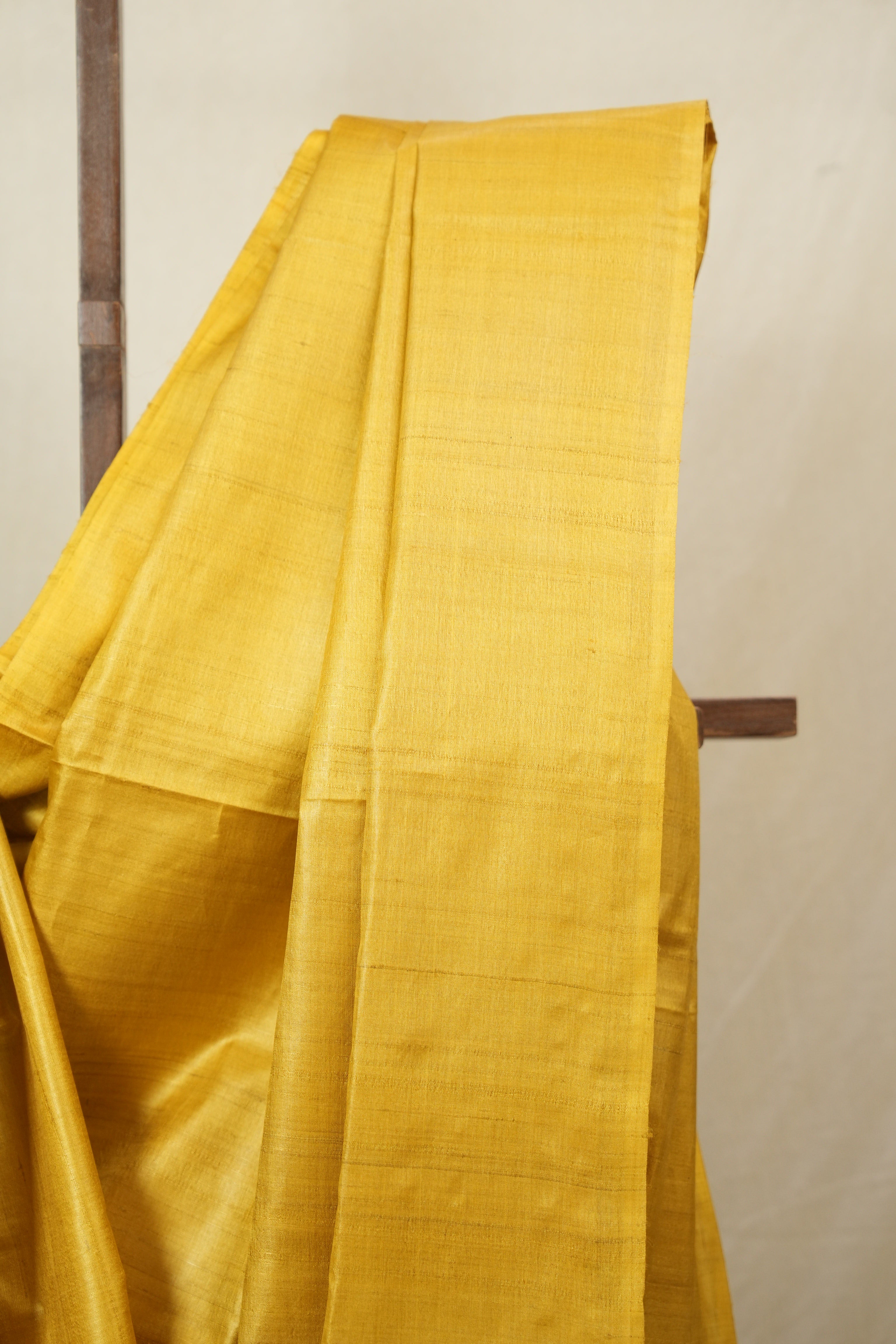 Yellow Tussar Silk Saree - SRYTSS1840