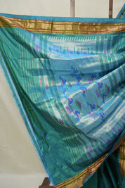 Peacock Green Silk Paithani Saree - SRPGSPS763