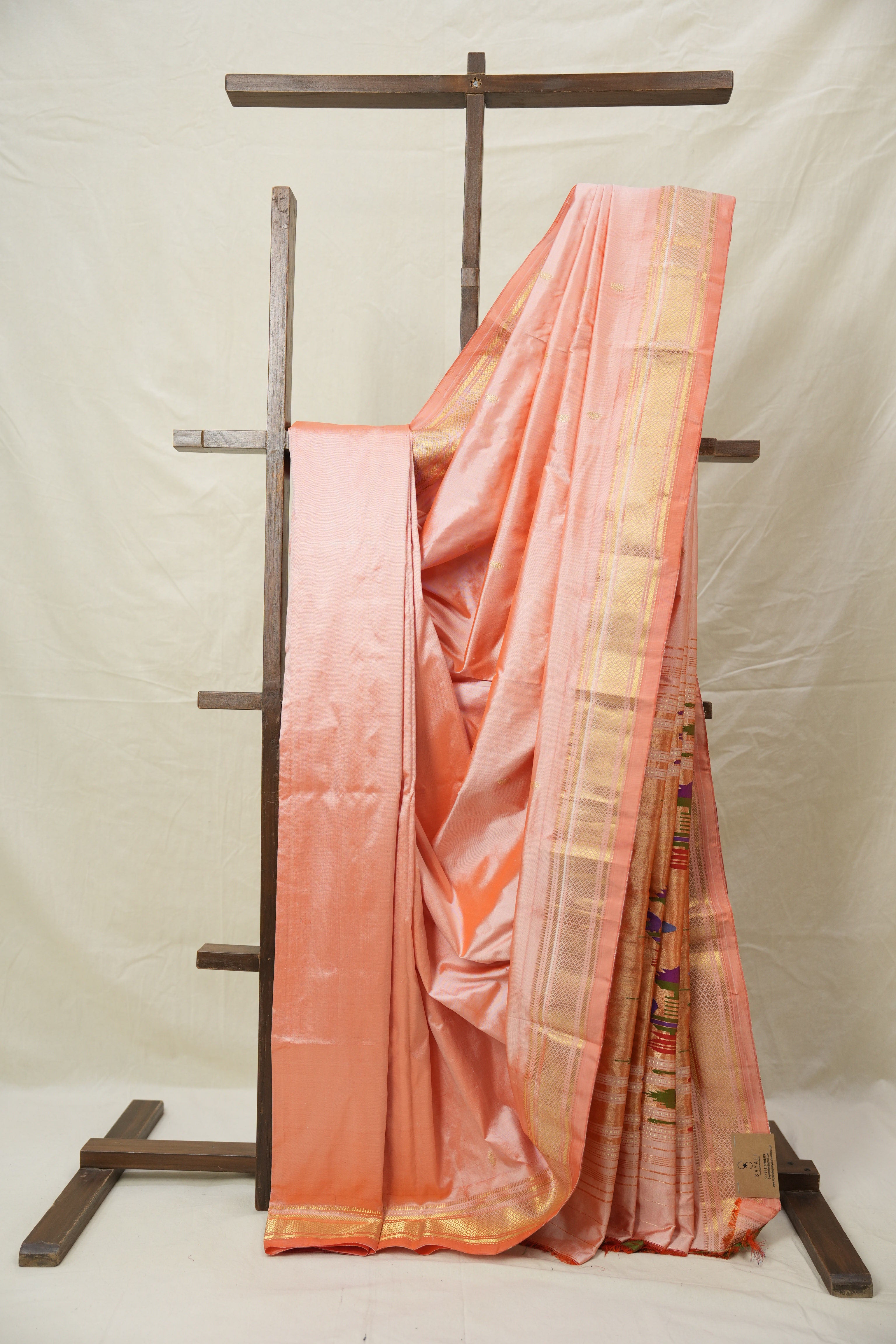 Peach Silk Paithani Saree - SRPSPS765