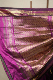 Magenta Silk Paithani Saree - Saavari - SSMSPS25