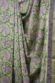 Green HBP Cotton Silk Saree With Maheshwari Border - SRGCSS1309