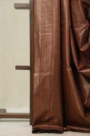 Brown Tussar Silk Saree - SRBTSS1860
