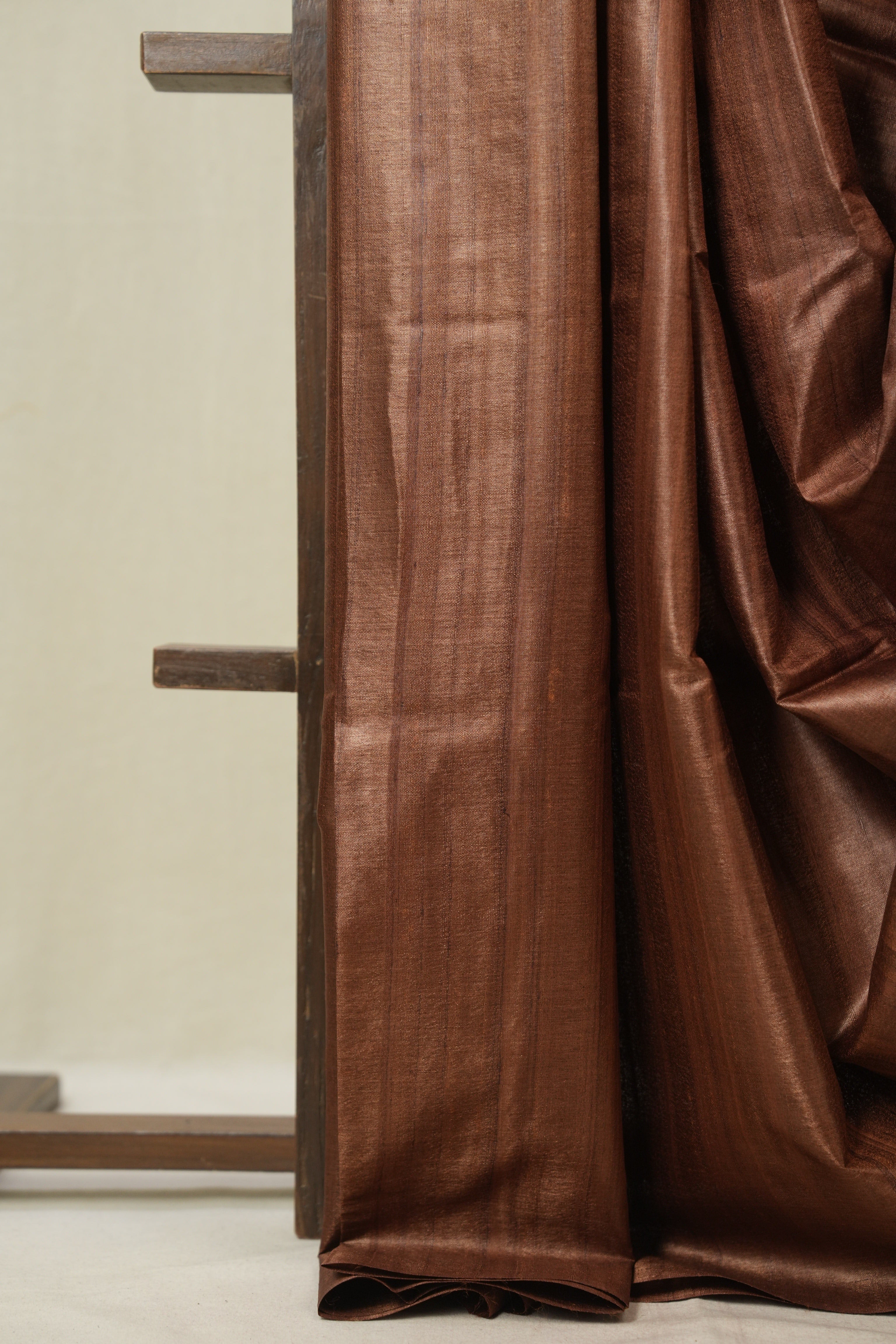 Brown Tussar Silk Saree - SRBTSS1860
