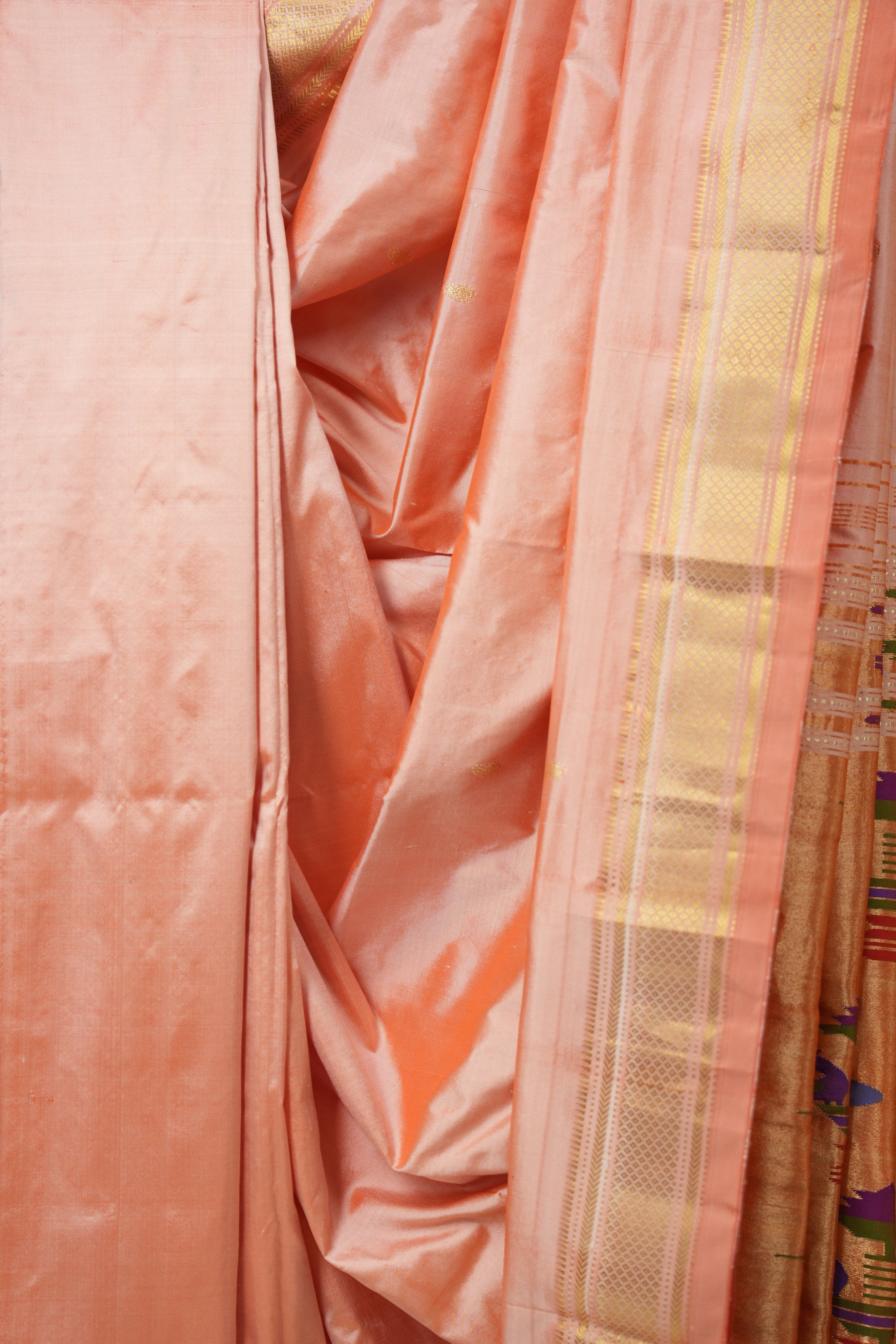 Peach Silk Paithani Saree - SRPSPS765