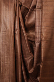 Brown Tussar Silk Saree - SRBTSS1860
