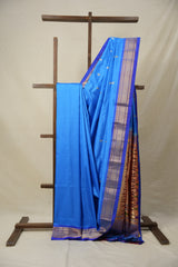 Sky Blue Silk Paithani Saree - Saavari - SSSBSPS28
