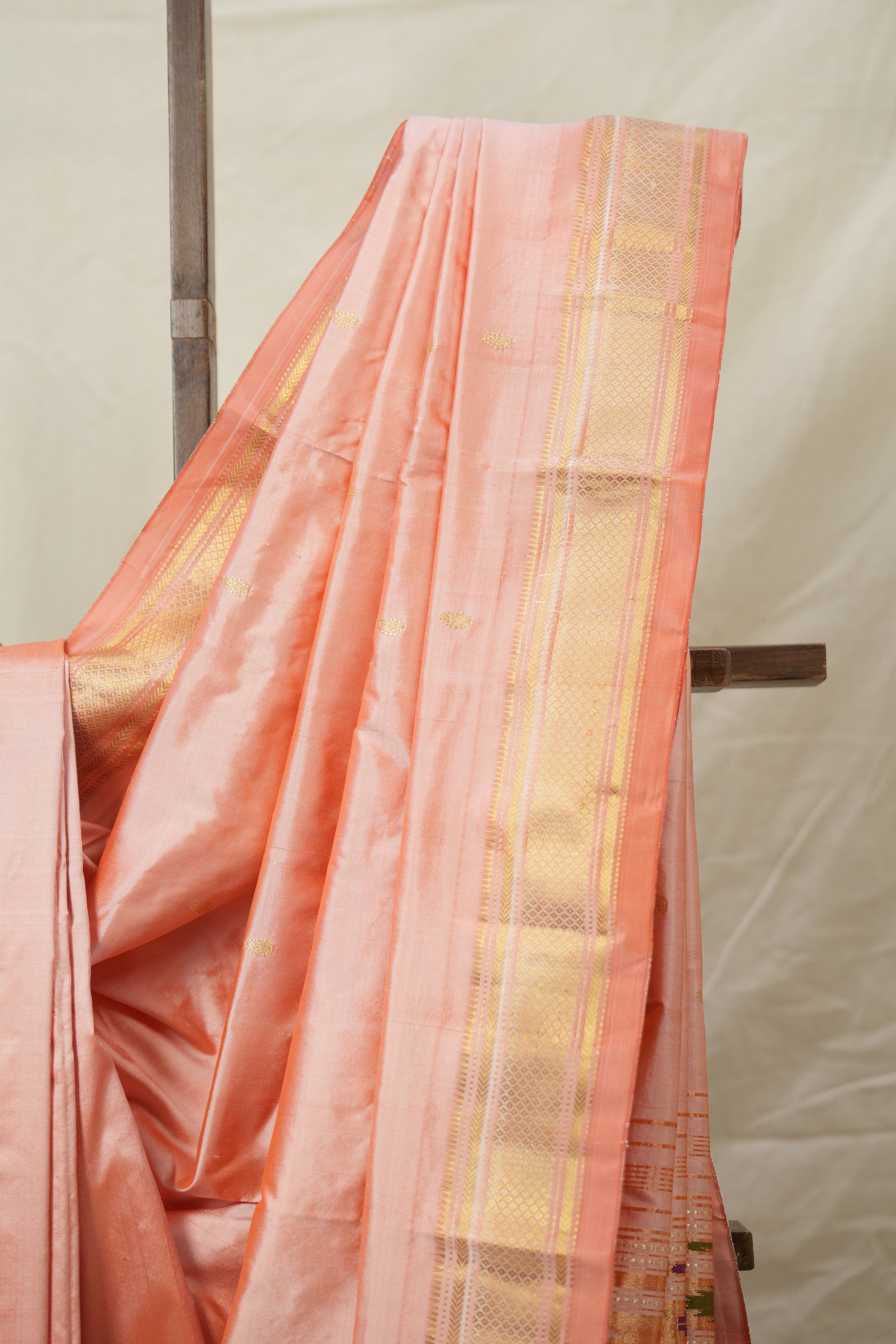 Peach Silk Paithani Saree - SRPSPS765