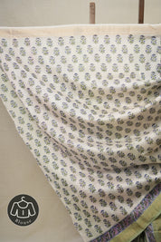 Green HBP Cotton Silk Saree With Maheshwari Border - SRGCSS1309