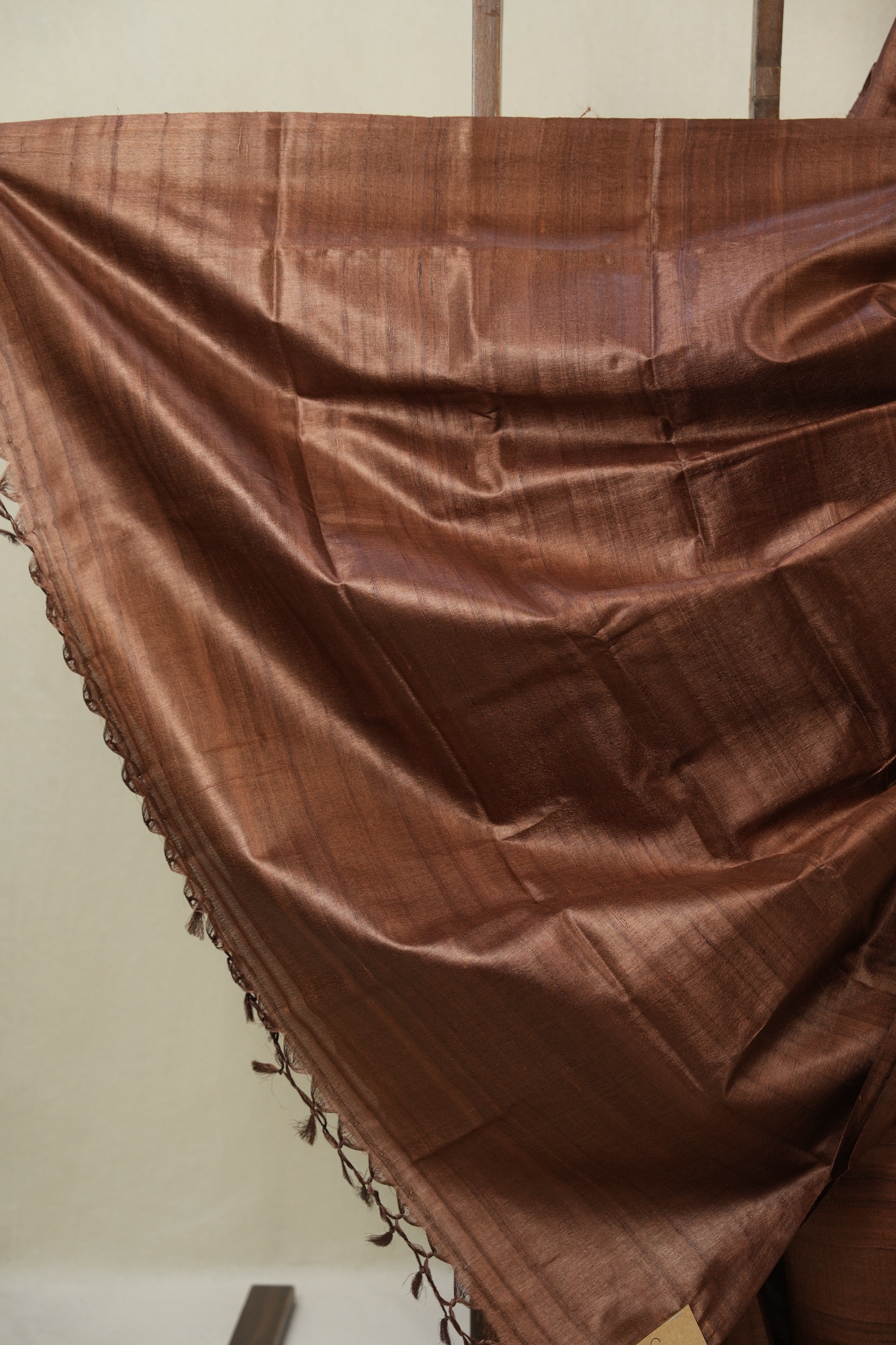 Brown Tussar Silk Saree - SRBTSS1860