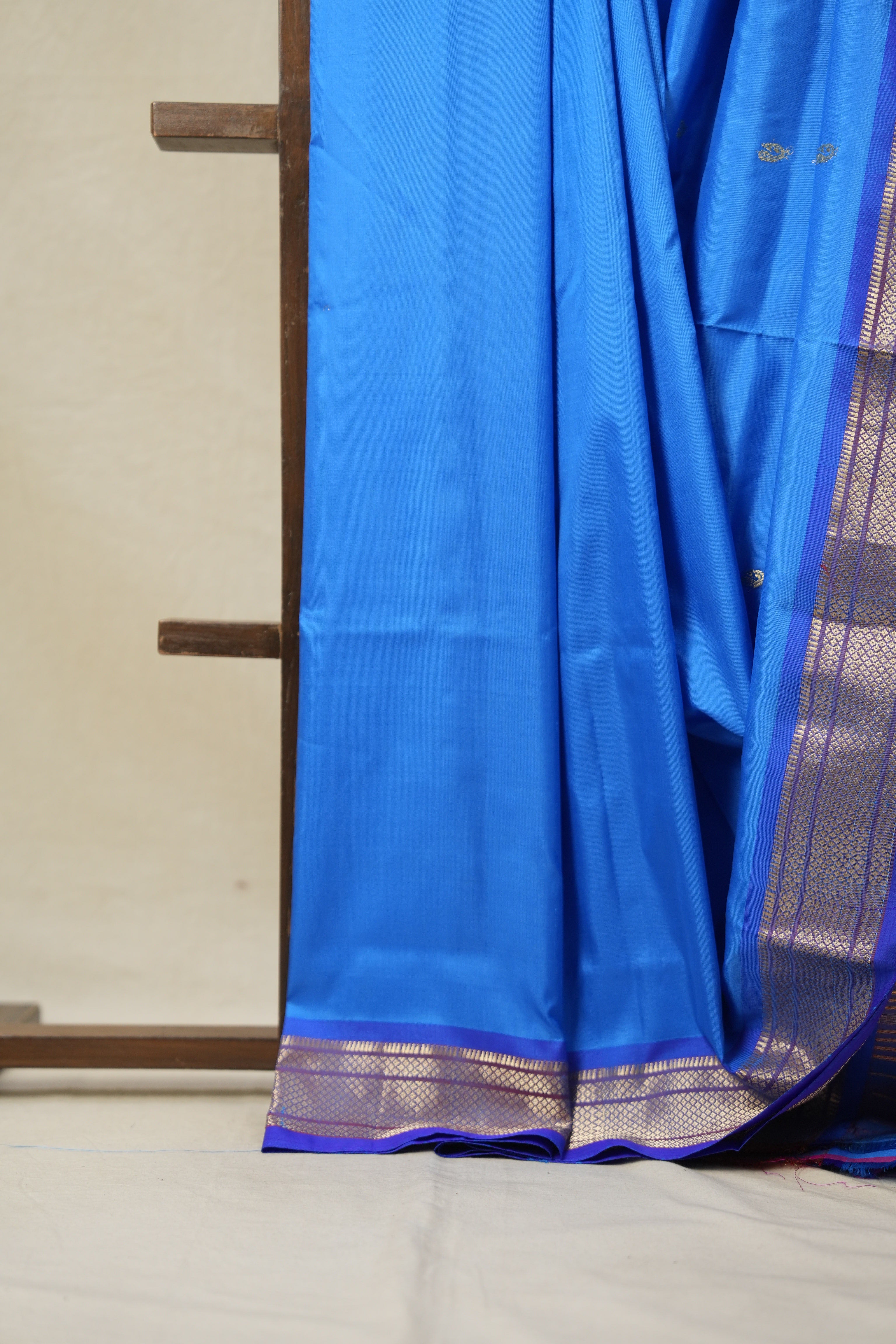 Sky Blue Silk Paithani Saree - Saavari - SSSBSPS28