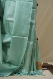 Blue Tussar Silk Saree - SRBTSS1859