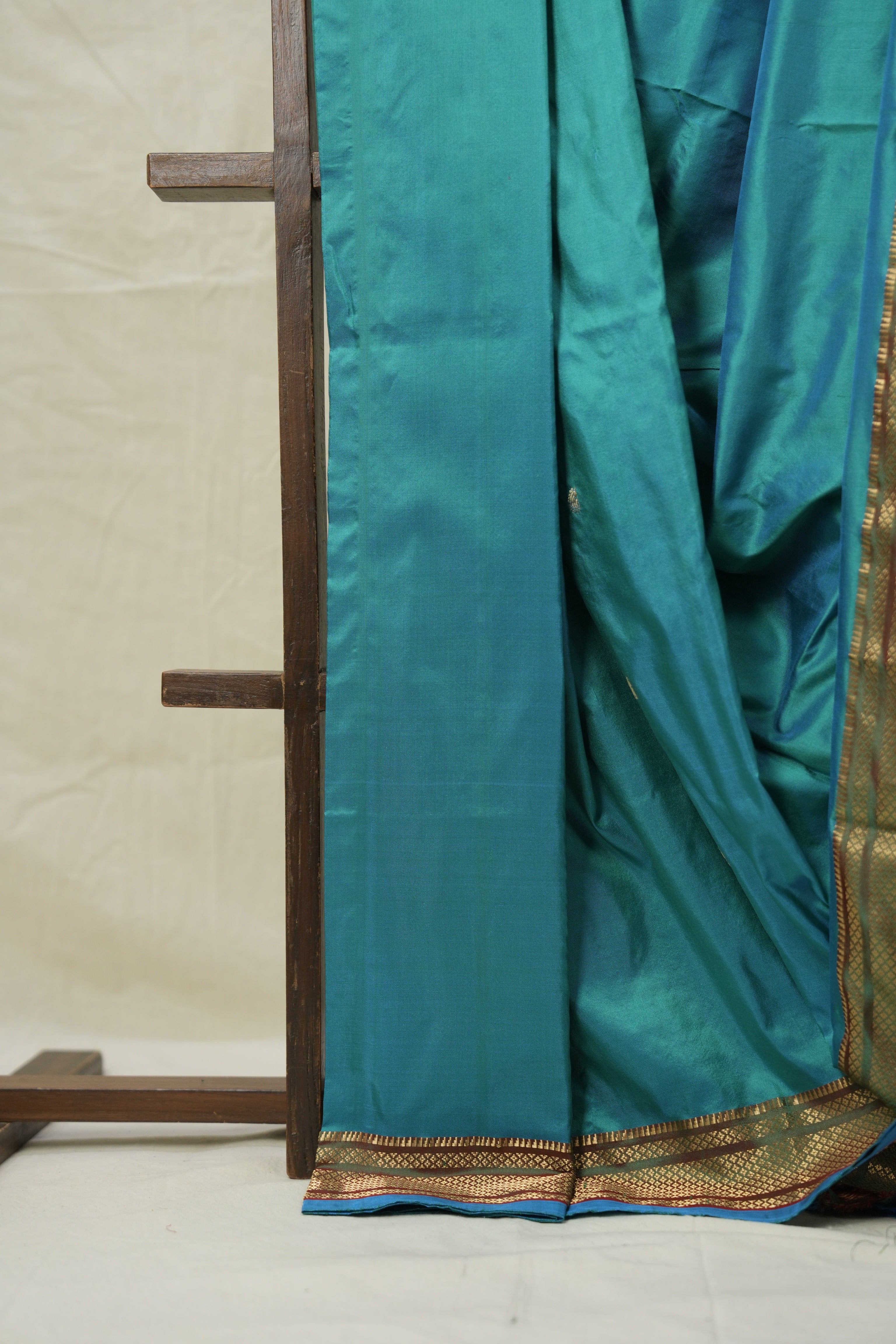 Teal Green Silk Paithani Saree - SRTGSPS767