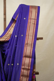 Royal Blue Silk Paithani Saree - Saavari - SSRBSPS27
