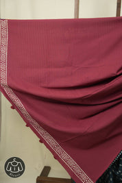 Peacock Blue HBP Cotton Saree - SRPBCS3531
