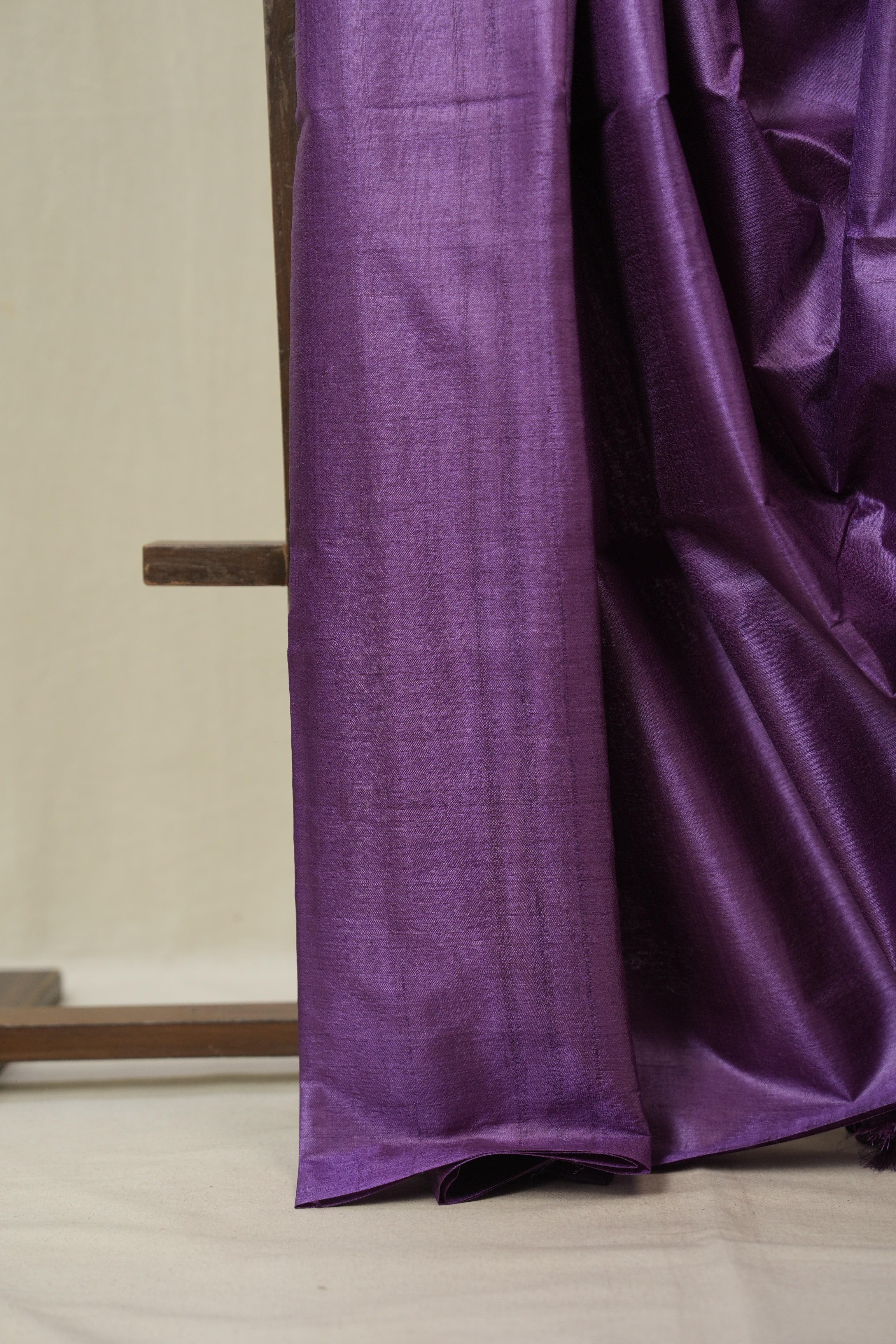 Purple Tussar Silk Saree - SRPTSS1862