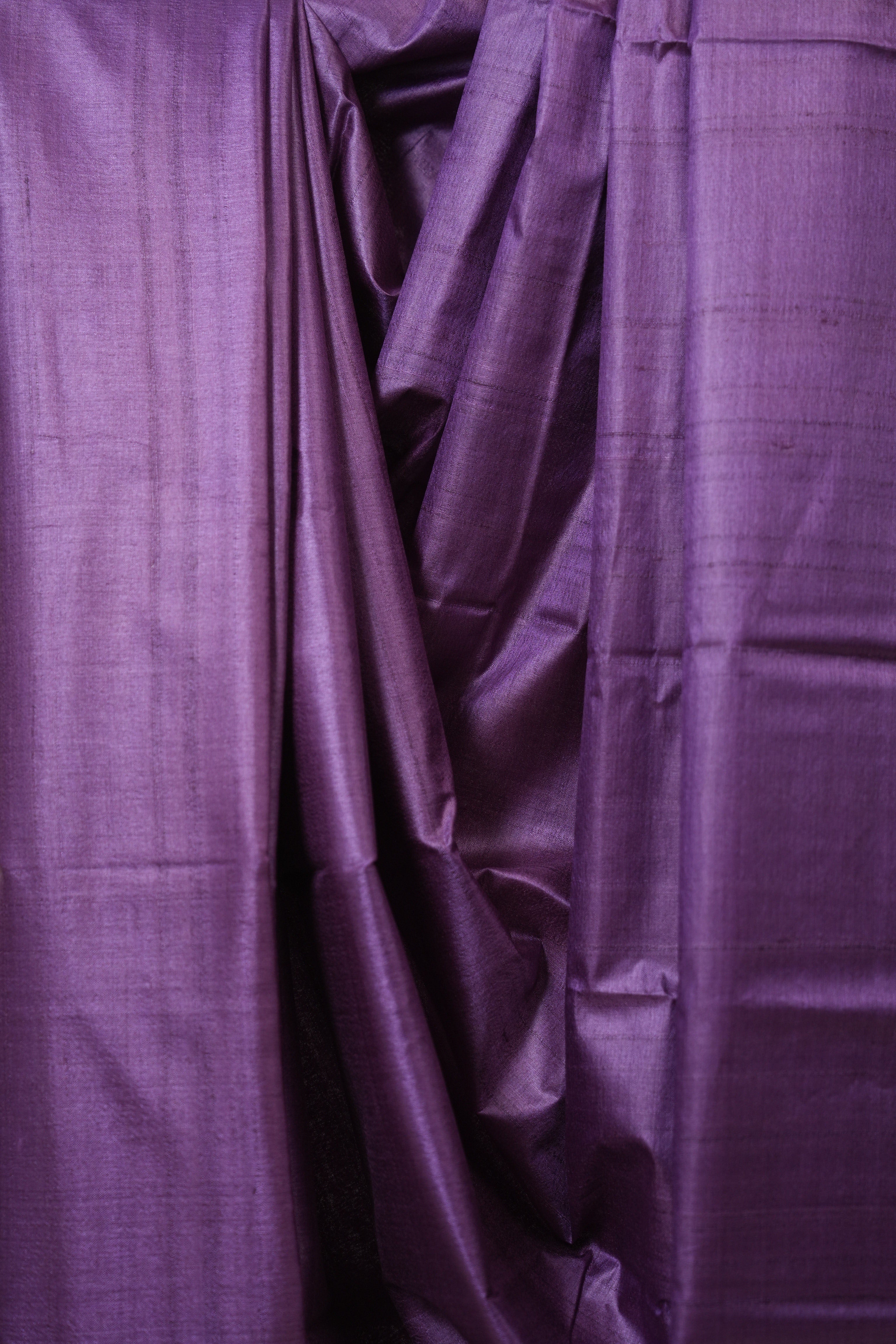 Purple Tussar Silk Saree - SRPTSS1862