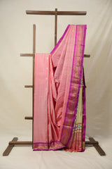 Peach Silk Paithani Saree - Saavari - SSPSPS30