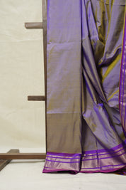 Two Tone Lavender Silk Paithani Saree - SRTTLSPS766