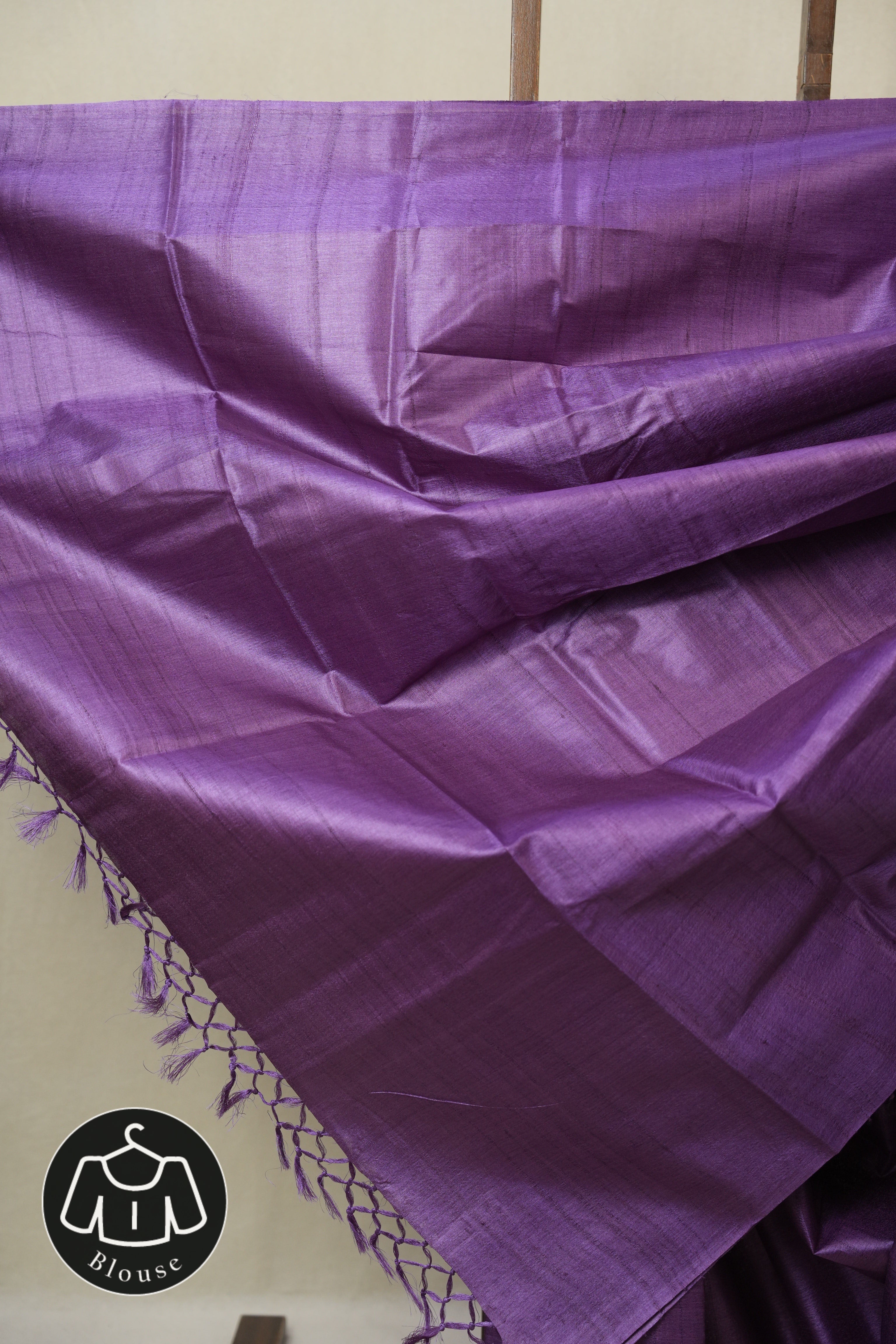 Purple Tussar Silk Saree - SRPTSS1862