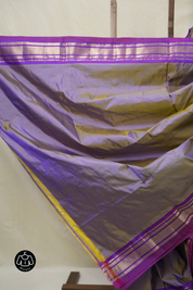 Two Tone Lavender Silk Paithani Saree - SRTTLSPS766