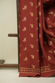 Red HBP Cotton Saree - SRRCS3550