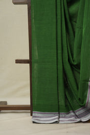Green Cotton IIkal Saree With Gayatri Border - SRGCIS896